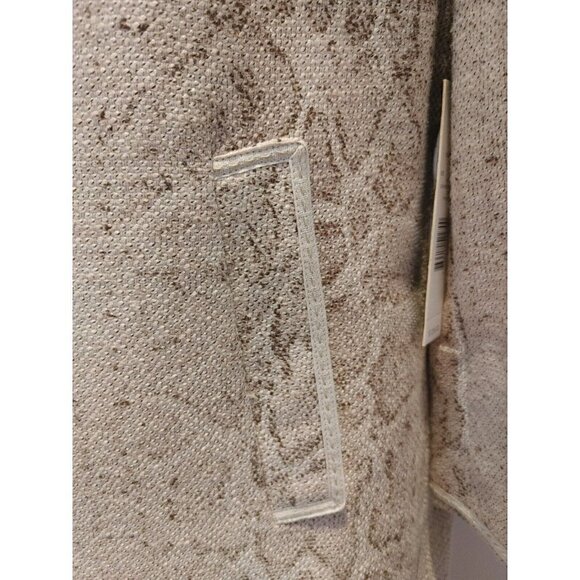 NWT TAHARI Calypso Coat in Stone Snakeskin Print 3/4" Sleeve Button Front Size M - Picture 8 of 8